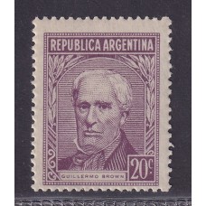 ARGENTINA 1954 GJ 1037d ESTAMPILLA NUEVA MINT COMA RAYADA U$ 5